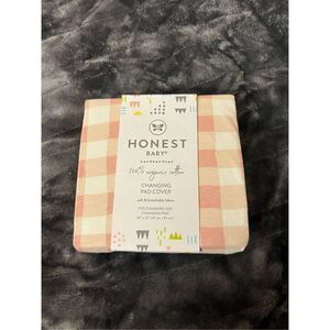 Honest Baby 100% Organic Cotton Pink Plaid Changing Pad Cover Soft & Breathable